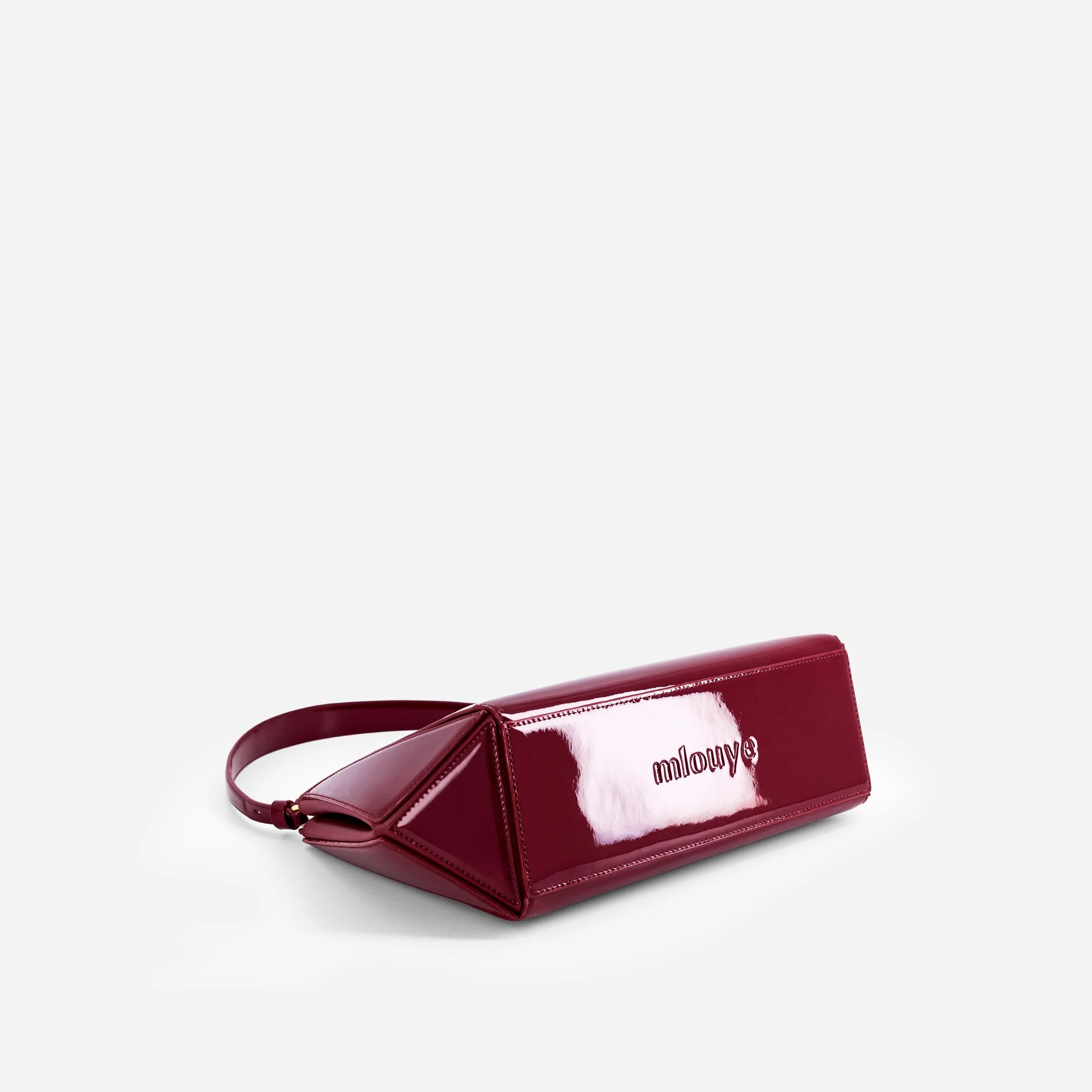 Large Triangle Pouch - Patent Bordeaux - Image 6